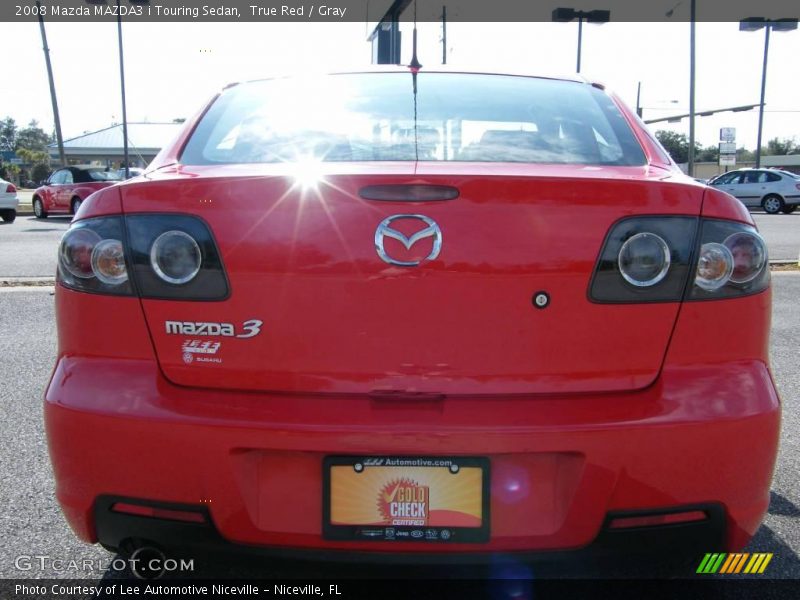 True Red / Gray 2008 Mazda MAZDA3 i Touring Sedan