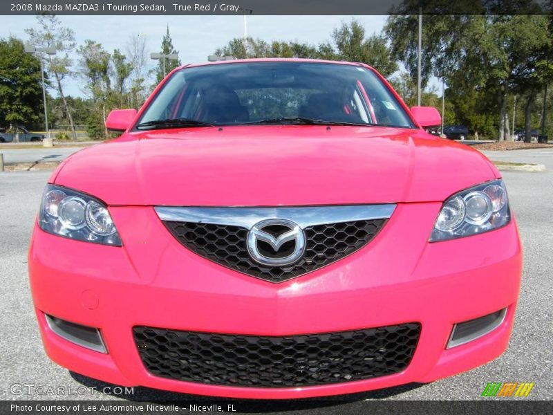 True Red / Gray 2008 Mazda MAZDA3 i Touring Sedan