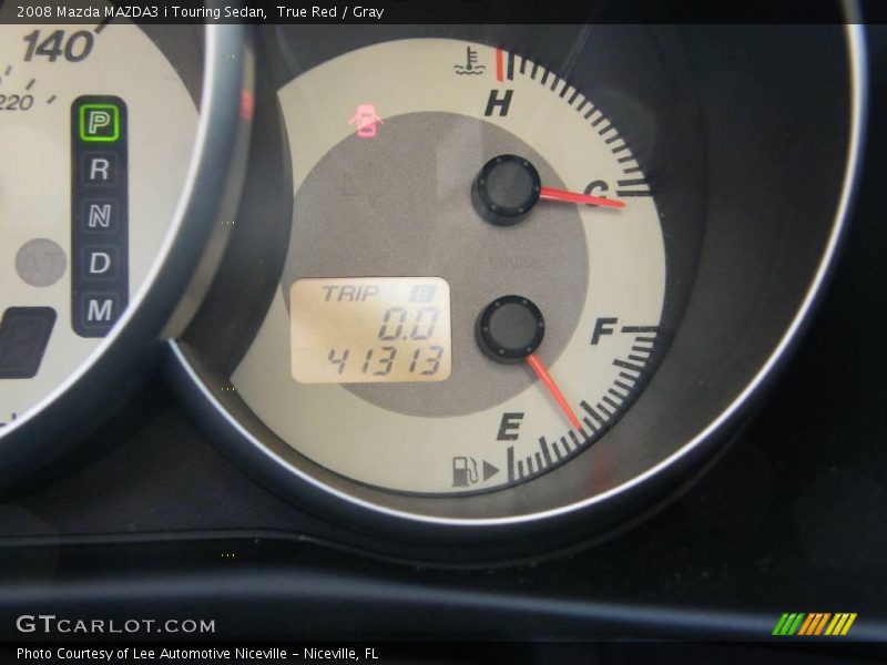 True Red / Gray 2008 Mazda MAZDA3 i Touring Sedan