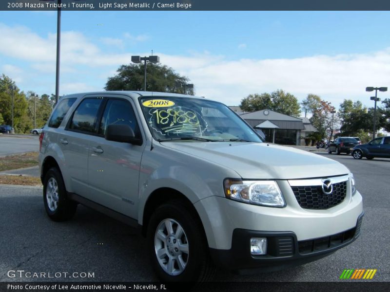 Light Sage Metallic / Camel Beige 2008 Mazda Tribute i Touring