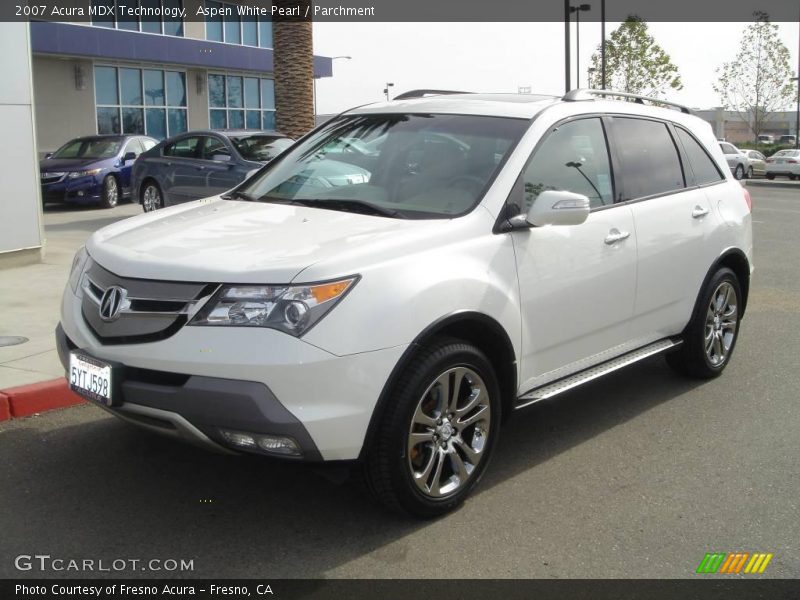 Aspen White Pearl / Parchment 2007 Acura MDX Technology