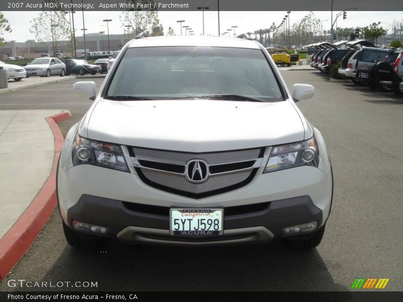 Aspen White Pearl / Parchment 2007 Acura MDX Technology