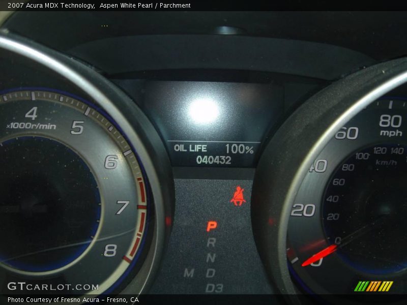 Aspen White Pearl / Parchment 2007 Acura MDX Technology