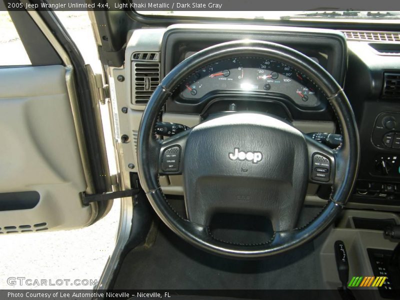 Light Khaki Metallic / Dark Slate Gray 2005 Jeep Wrangler Unlimited 4x4