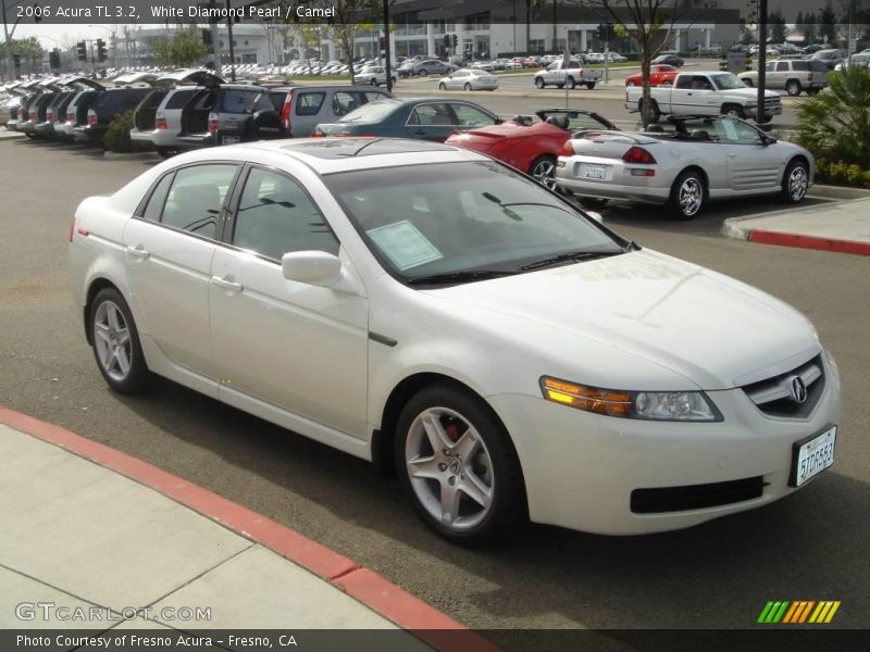 White Diamond Pearl / Camel 2006 Acura TL 3.2