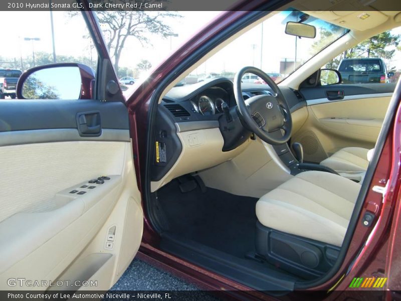 Dark Cherry Red / Camel 2010 Hyundai Sonata GLS