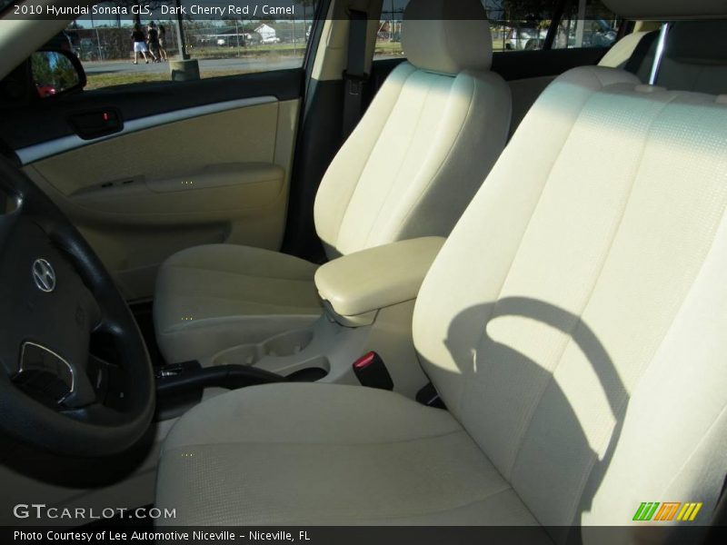 Dark Cherry Red / Camel 2010 Hyundai Sonata GLS