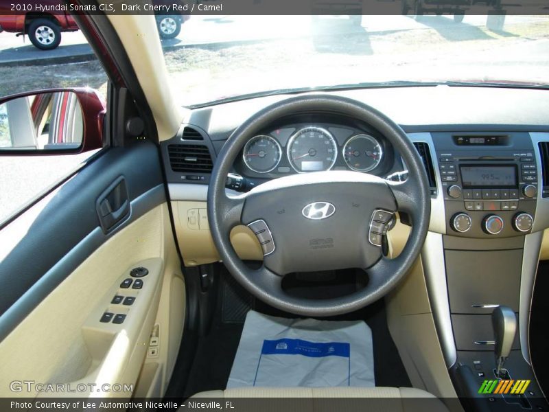 Dark Cherry Red / Camel 2010 Hyundai Sonata GLS
