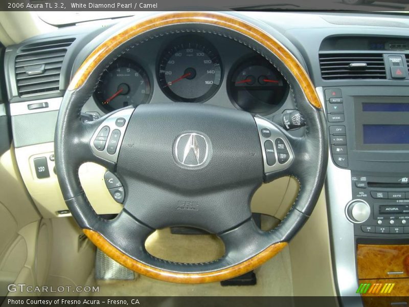 White Diamond Pearl / Camel 2006 Acura TL 3.2