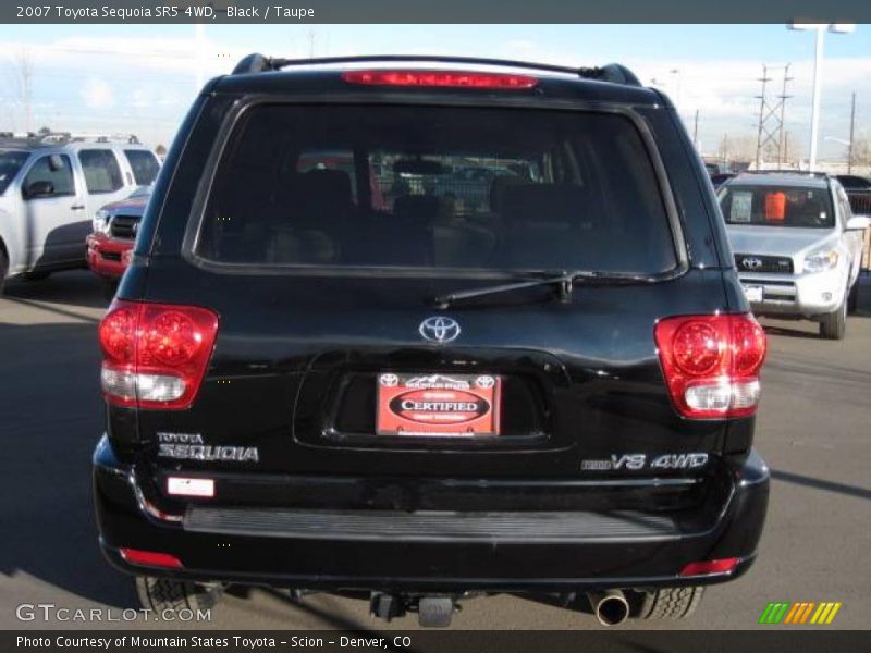 Black / Taupe 2007 Toyota Sequoia SR5 4WD