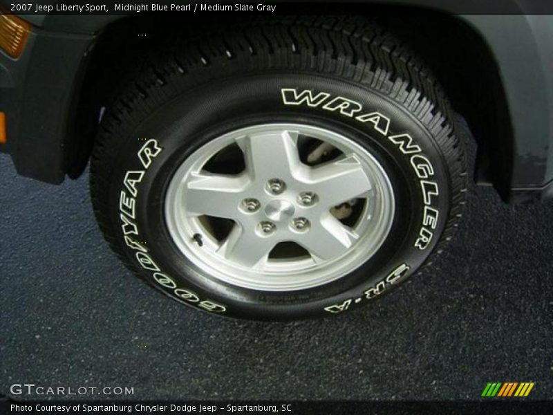 Midnight Blue Pearl / Medium Slate Gray 2007 Jeep Liberty Sport