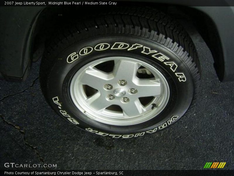 Midnight Blue Pearl / Medium Slate Gray 2007 Jeep Liberty Sport
