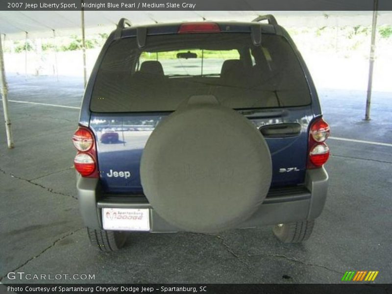 Midnight Blue Pearl / Medium Slate Gray 2007 Jeep Liberty Sport