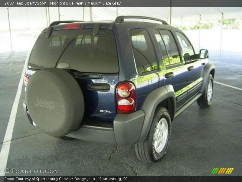 Midnight Blue Pearl / Medium Slate Gray 2007 Jeep Liberty Sport