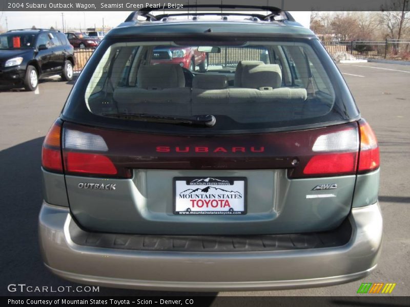 Seamist Green Pearl / Beige 2004 Subaru Outback Wagon