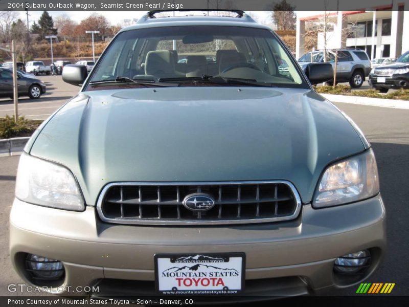 Seamist Green Pearl / Beige 2004 Subaru Outback Wagon