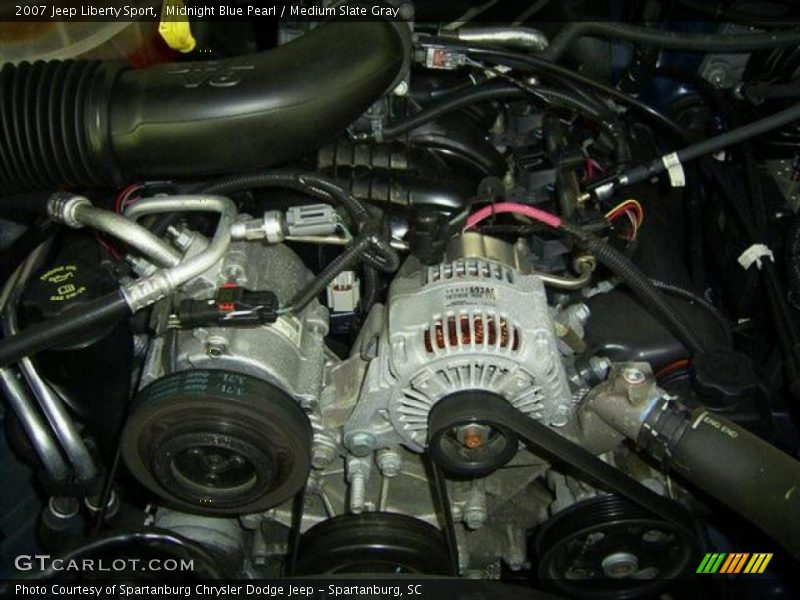 Midnight Blue Pearl / Medium Slate Gray 2007 Jeep Liberty Sport