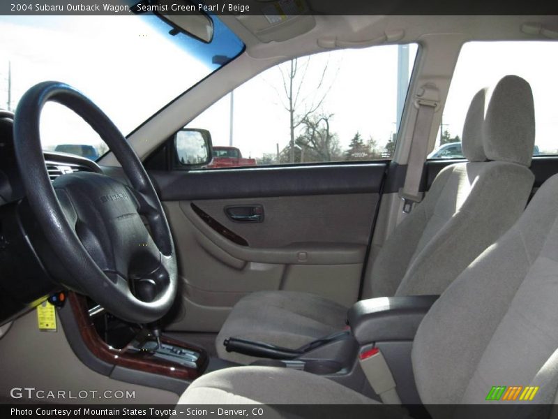 Seamist Green Pearl / Beige 2004 Subaru Outback Wagon
