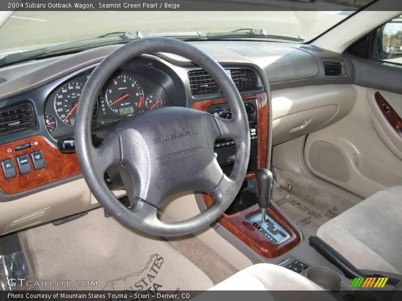 Seamist Green Pearl / Beige 2004 Subaru Outback Wagon