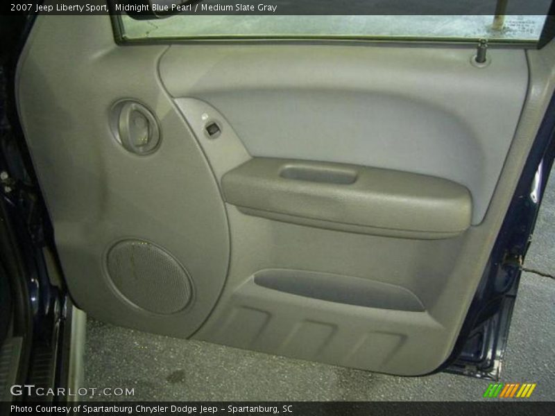 Midnight Blue Pearl / Medium Slate Gray 2007 Jeep Liberty Sport