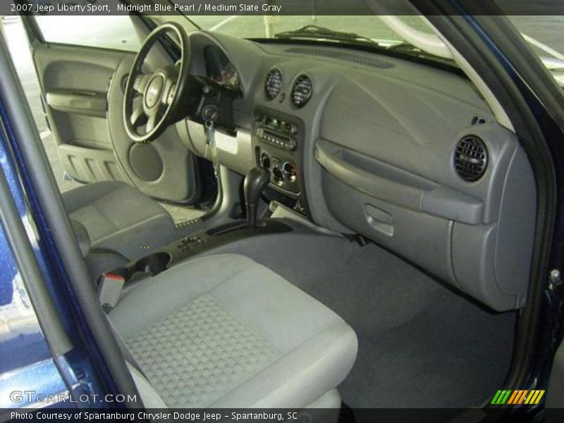 Midnight Blue Pearl / Medium Slate Gray 2007 Jeep Liberty Sport