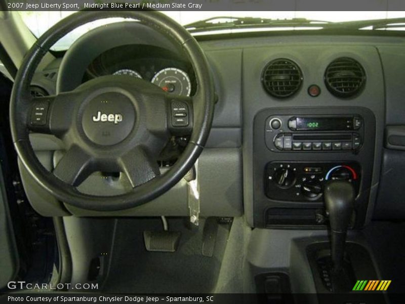 Midnight Blue Pearl / Medium Slate Gray 2007 Jeep Liberty Sport