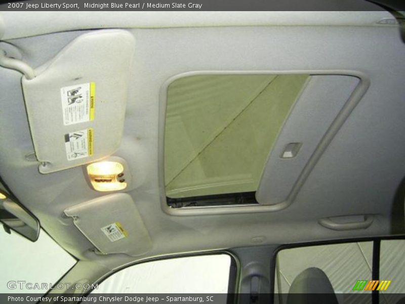 Midnight Blue Pearl / Medium Slate Gray 2007 Jeep Liberty Sport