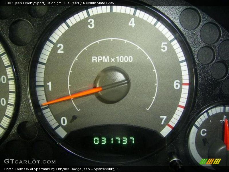 Midnight Blue Pearl / Medium Slate Gray 2007 Jeep Liberty Sport