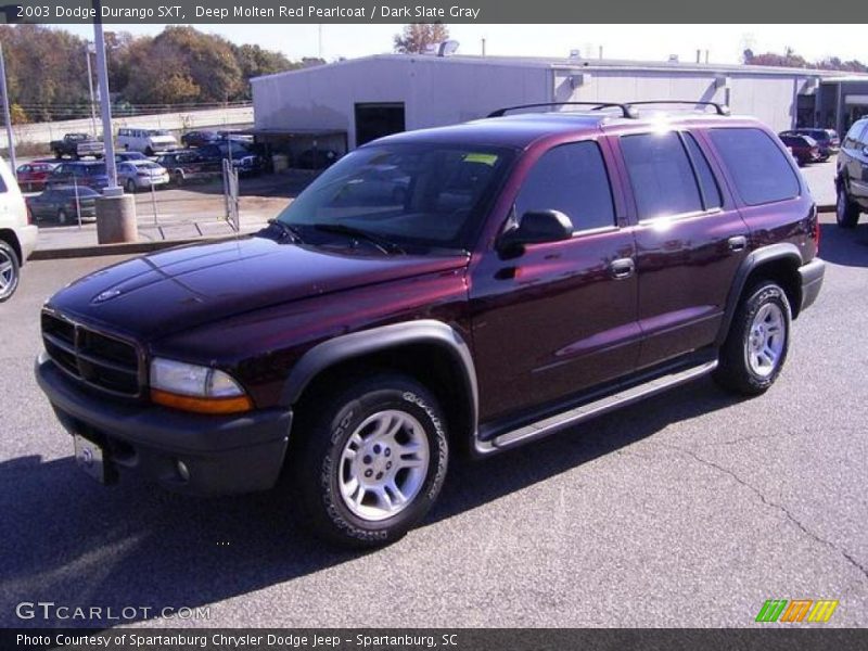 Deep Molten Red Pearlcoat / Dark Slate Gray 2003 Dodge Durango SXT