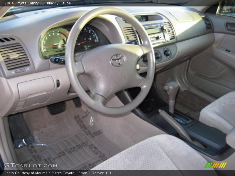 Black / Taupe 2004 Toyota Camry LE