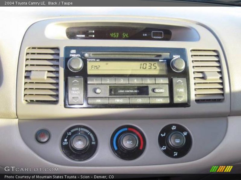 Black / Taupe 2004 Toyota Camry LE