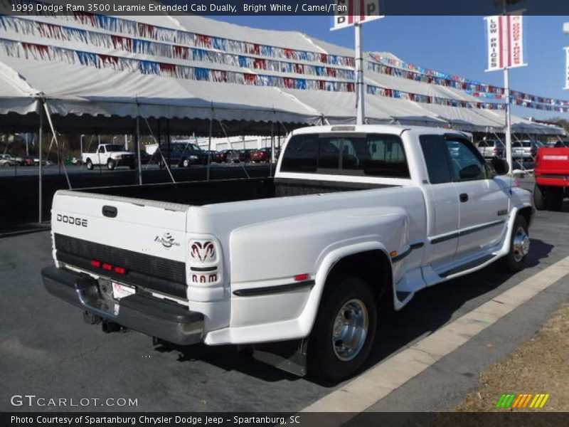 Bright White / Camel/Tan 1999 Dodge Ram 3500 Laramie Extended Cab Dually