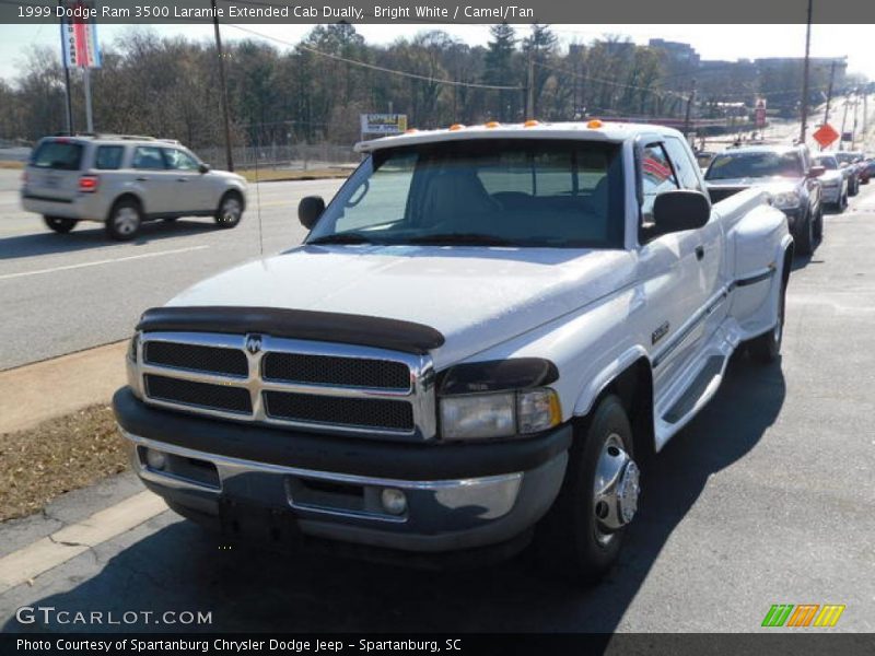 Bright White / Camel/Tan 1999 Dodge Ram 3500 Laramie Extended Cab Dually