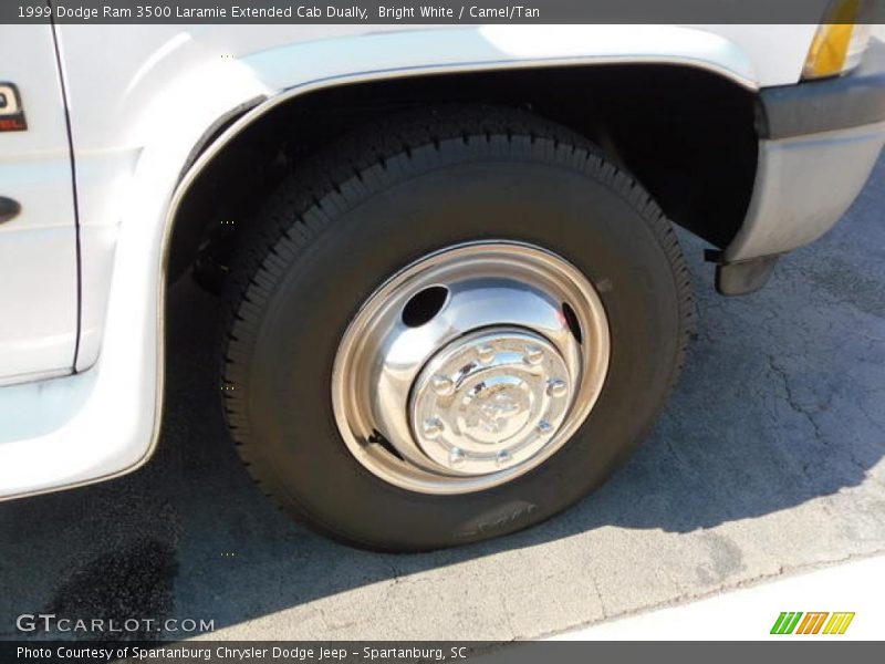 Bright White / Camel/Tan 1999 Dodge Ram 3500 Laramie Extended Cab Dually