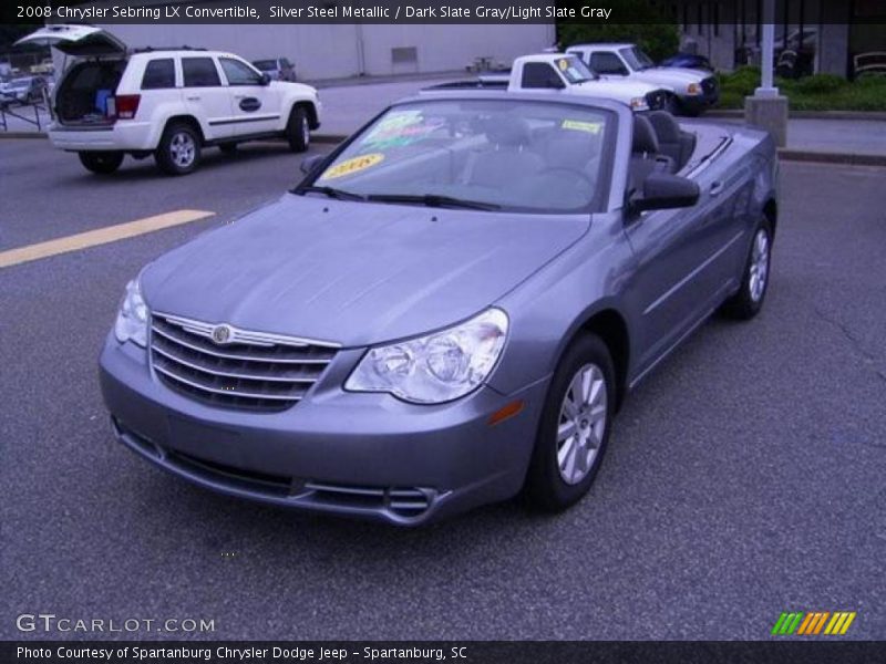 Silver Steel Metallic / Dark Slate Gray/Light Slate Gray 2008 Chrysler Sebring LX Convertible