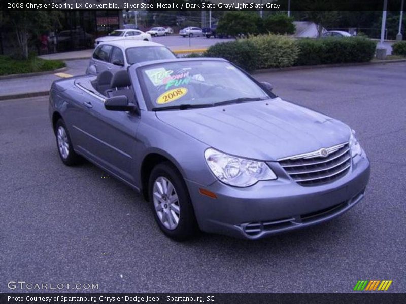 Silver Steel Metallic / Dark Slate Gray/Light Slate Gray 2008 Chrysler Sebring LX Convertible