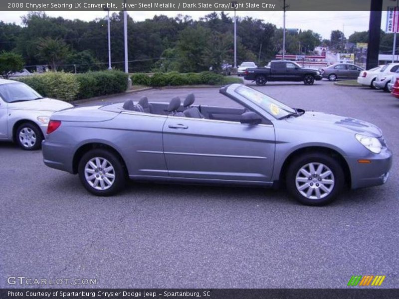 Silver Steel Metallic / Dark Slate Gray/Light Slate Gray 2008 Chrysler Sebring LX Convertible