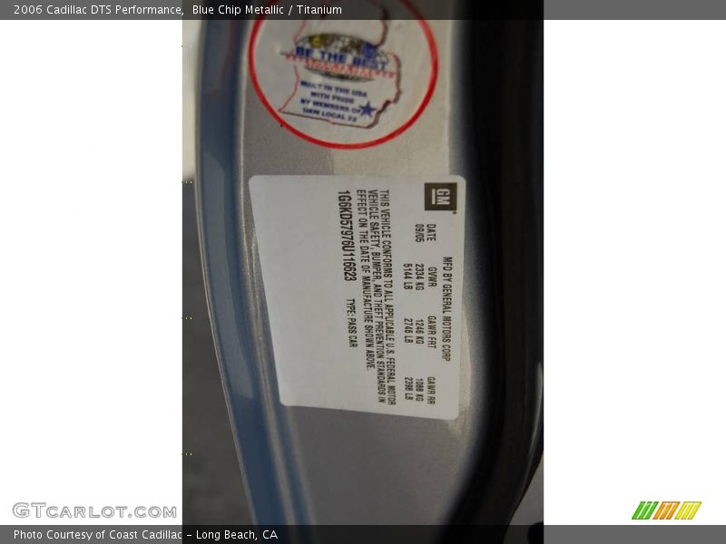 Blue Chip Metallic / Titanium 2006 Cadillac DTS Performance
