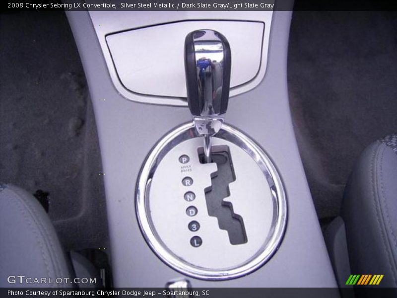 Silver Steel Metallic / Dark Slate Gray/Light Slate Gray 2008 Chrysler Sebring LX Convertible