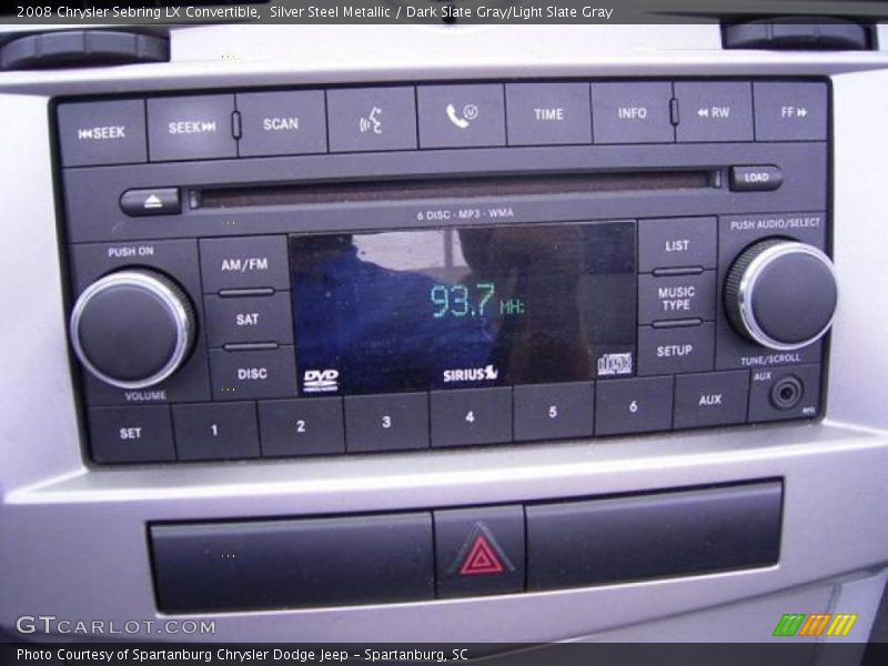 Silver Steel Metallic / Dark Slate Gray/Light Slate Gray 2008 Chrysler Sebring LX Convertible