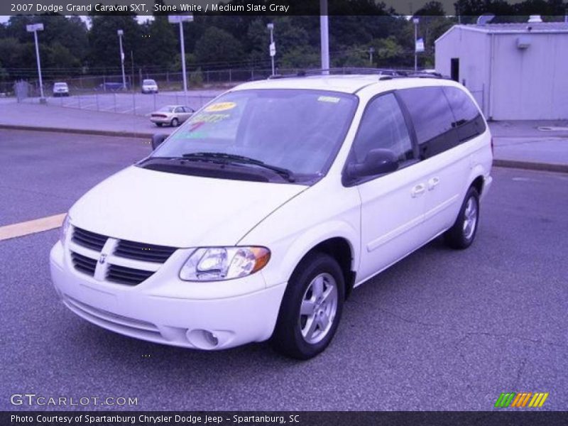 Stone White / Medium Slate Gray 2007 Dodge Grand Caravan SXT