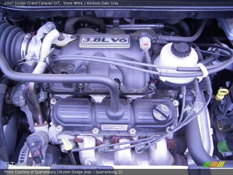 Stone White / Medium Slate Gray 2007 Dodge Grand Caravan SXT