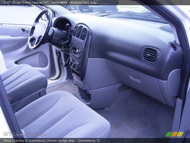 Stone White / Medium Slate Gray 2007 Dodge Grand Caravan SXT