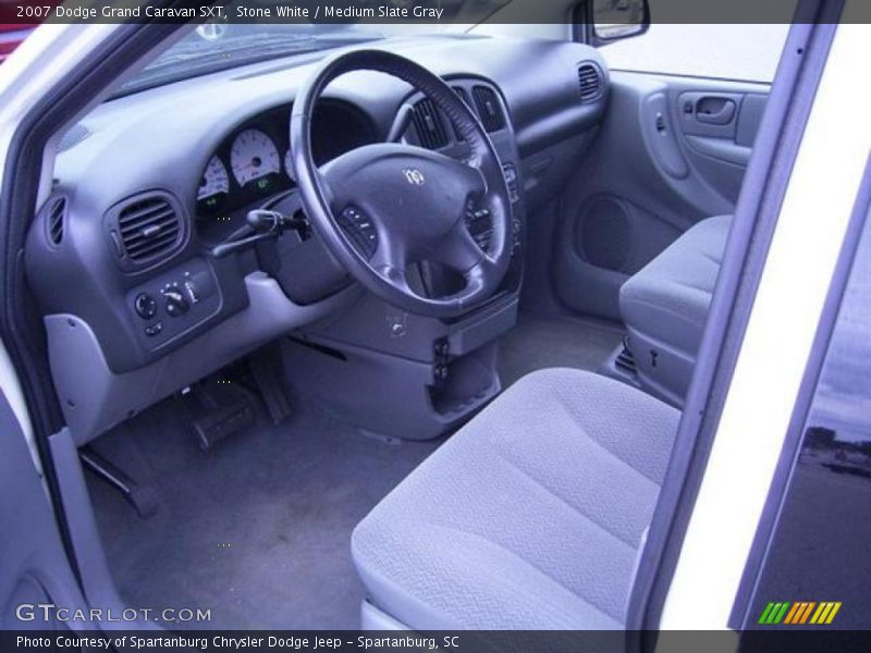 Stone White / Medium Slate Gray 2007 Dodge Grand Caravan SXT