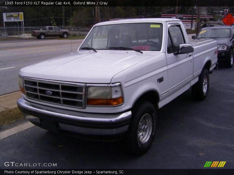 Oxford White / Gray 1995 Ford F150 XLT Regular Cab 4x4