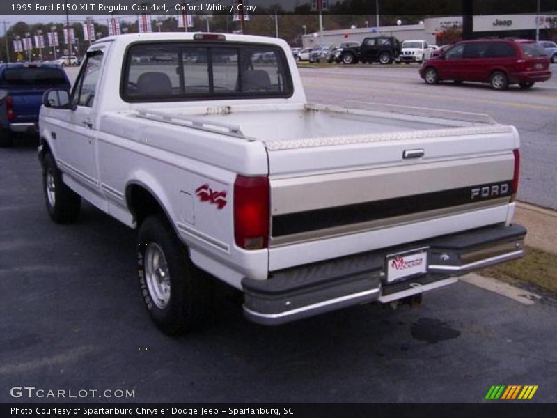 Oxford White / Gray 1995 Ford F150 XLT Regular Cab 4x4