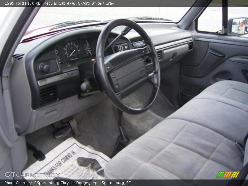 Oxford White / Gray 1995 Ford F150 XLT Regular Cab 4x4