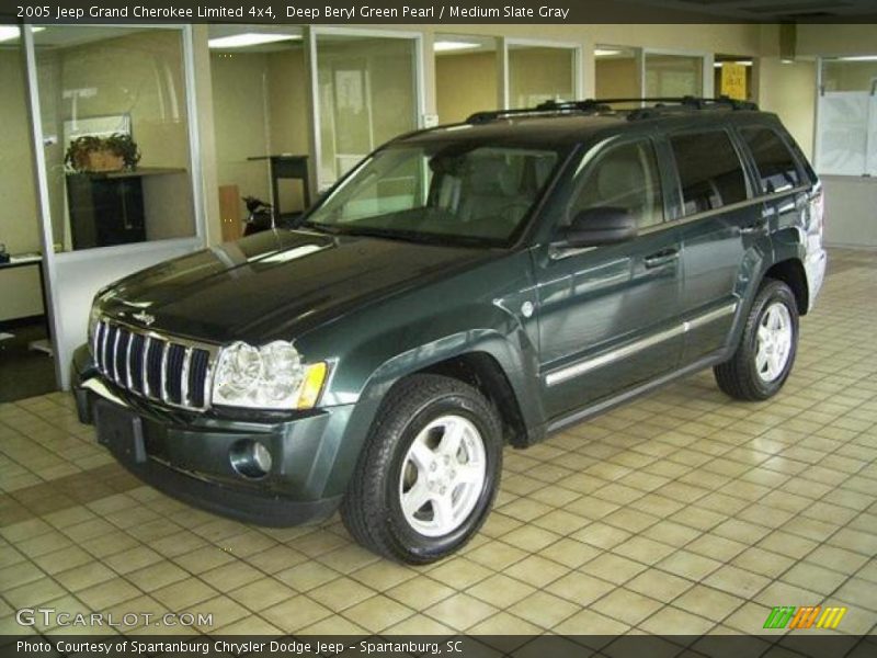 Deep Beryl Green Pearl / Medium Slate Gray 2005 Jeep Grand Cherokee Limited 4x4