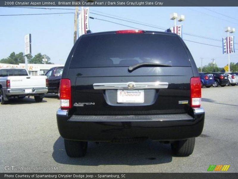 Brilliant Black Crystal Pearl / Dark Slate Gray/Light Slate Gray 2008 Chrysler Aspen Limited