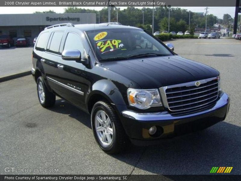 Brilliant Black Crystal Pearl / Dark Slate Gray/Light Slate Gray 2008 Chrysler Aspen Limited